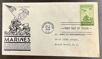 929 Anderson WWII Patriotic Cachet Iwo Jima FDC 1945  • $7