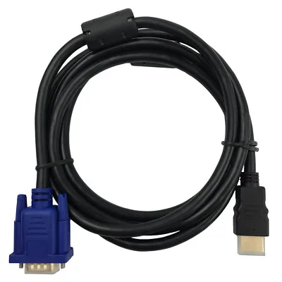 $6.95 • Buy 1.8m 1080P Gold Plated HDMI To VGA 15Pin Male Cable Adapter Lead For HDTV HD LCD