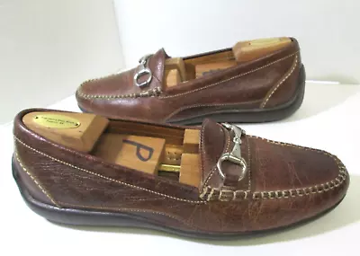 Martin Dingman Country Wear Horse Bit Brown Leather Loafers Men’s Size 10.5M • $75