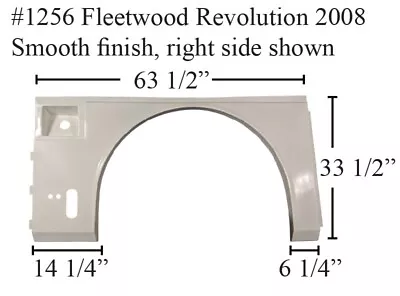 Fleetwood Revolution RV  Fender Skirt  FIBERGLASS  #1256 White RIGHT • $1555