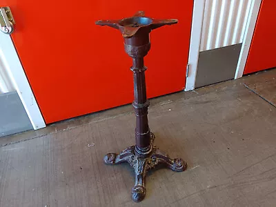 Vintage Cast Iron Brown Color Foot Table Base Stand 28  Height • $523.56