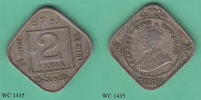 British India 2 Annas 1935 (George V) Coin • $6.92