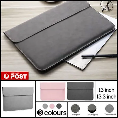 Pouch Laptop Bag Cover PU Leather Sleeve Case MacBook Air Pro Dell Lenovo Retina • $17.99