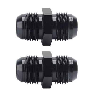 8AN To 8AN Male Flare Coupler Union Straight Fuel Hose Adapter Fitting 2 PCS • $9.99