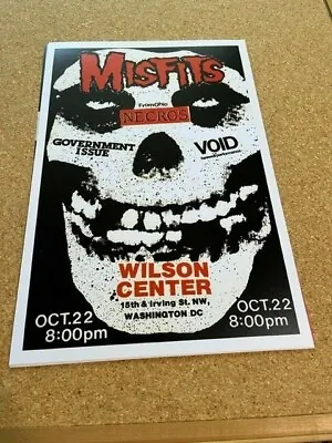 Misfits 1983 Washington DC Cardstock Concert Poster 12x18 • $7.99