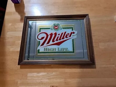 Miller High Life Mirror Beer Sign Man Cave Bar Decor Wall Art  Champagne Of Beer • $30