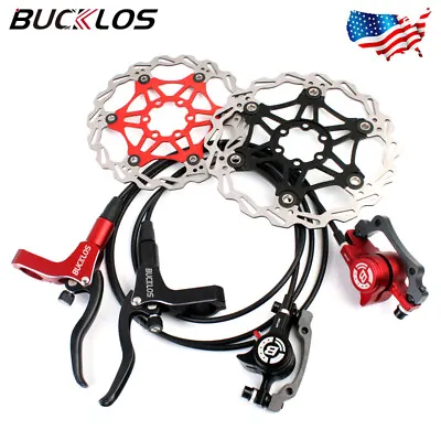 BUCKLOS MTB200 Hydraulic Disc Brake BMX Front Rear Bicycle 180mm Floating Rotor • $25.99