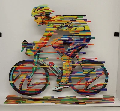 $215 • Buy David Gerstein CHAMPION  Bicycle Bike Racer Metal Sculpture Modern Art