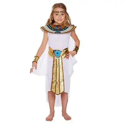 Egyptian Queen Costume Girl's Historical Book Day Fancy Dress For Kids • £14.85