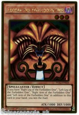 £7.59 • Buy PGL2-EN026 Exodia The Forbidden One Gold Rare 1st Edition Mint YuGiOh Card
