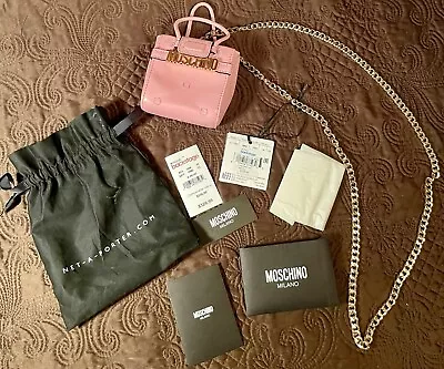 Authentic Moschino Mini Crossbody Logo Pink Leather Bag Authentic W/paperwork • $99.99