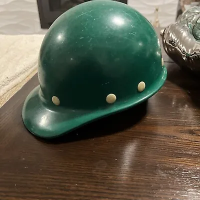 Vintage Green Fibre-Metal Hard Hat Superglas Safety Helmet • $35