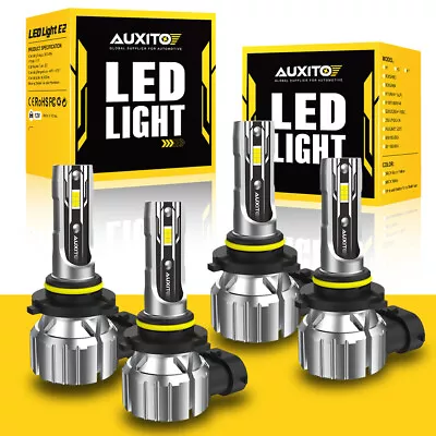 AUXITO Combo 4 9005 + 9006 LED Headlight Kit Bulbs High Low Beam White 80000LM • $34.19