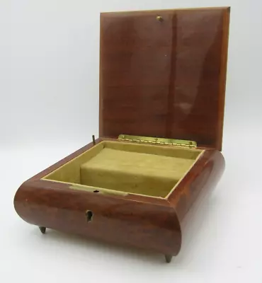 BEAUTIFUL VINTAGE ITALIAN MUSIC BOX PLAYS  LOVE STORY  6.25  X 6.25  X 2.75  • $27.99