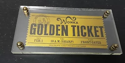 Neca Willy Wonka Golden Ticket Prop Replica Rare Authentic • $67.43