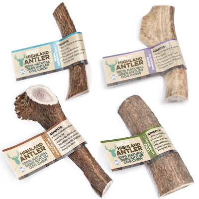 £6.95 • Buy Dog Antler Chews HIGHLAND 100% Natural Deer Antler Split Dental Healthy Treats