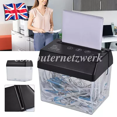 £14.69 • Buy USB Electric Paper Shredder A6 Paper Cross-cut For Home Office Bills Premises