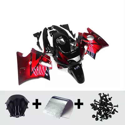 ABS Plastic Fairings For Honda CBR600F2 1991 1992 1993 1994 Red Black Bodywork • $399.95