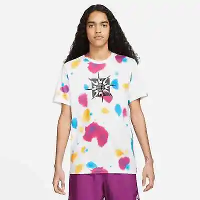 Nike Festival AOP  Swoosh T-Shirt White Multicolor DQ1067-100 Men's NWT • $17.84