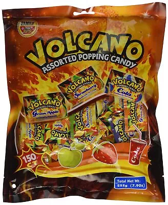 Family Volcano Assorted Popping Candy Cola/Strawberry/Green Apple 7.9 Ounce • $17.99