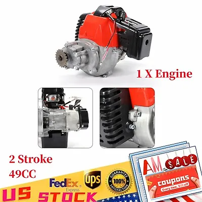 2 Stroke 49cc Engine Motor Pull Start For Pocket Mini Bike Gas Scooter Atv • $113.05