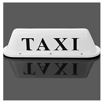 $26.99 • Buy 12V 35cm Taxi Roof Sign Aerodynamic Magnetic Taximeter Cab Top Lamp White Light