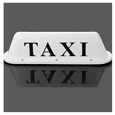 12V 35cm Taxi Roof Sign Aerodynamic Magnetic Taximeter Cab Top Lamp White Light • $29.99