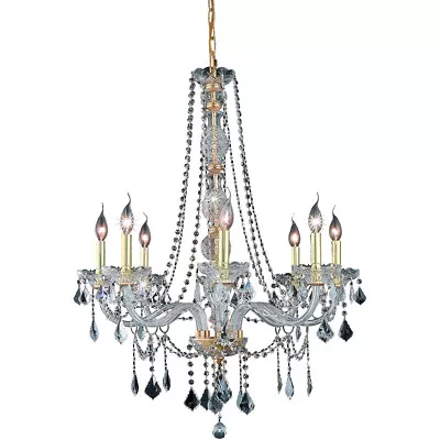 Crystal Chandelier Venetian Dining Room Pendant Lighting 8 Light Fixture 28 Inch • $721.92