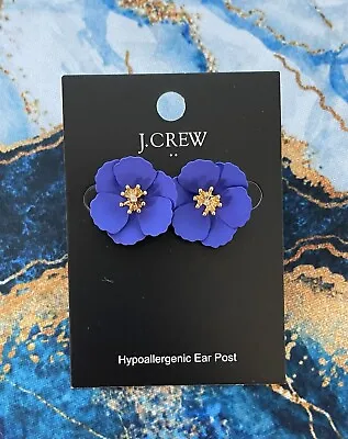J.Crew Factory FLORAL STUD EARRINGS! Sold Out! VINTAGE GRAPE • $26