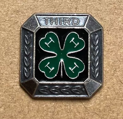Vintage 4-H Third 3rd Hat/Lapel Pin Collectible Bronze Tone Preowned • $6.50
