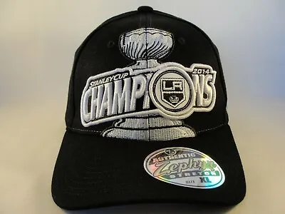 Los Angeles Kings NHL 2014 Stanley Cup Champions Flex Hat Cap Size XL Zephyr • $18