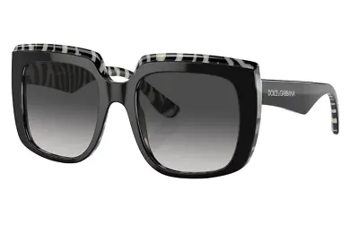 Womens Dolce & Gabbana Sunglasses Dg4414 Top Black On Zebra Sunnies • $311.45