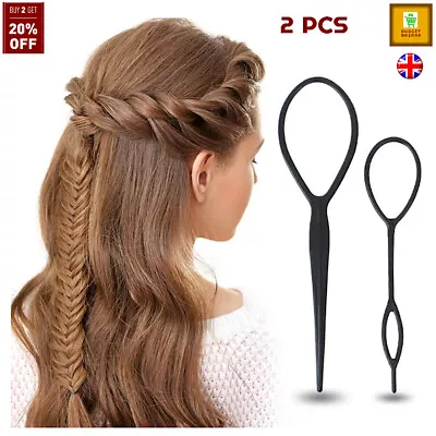 TOPSY TAIL HAIR BRAID TOOL Ponytail Braid Maker Hair Styling Accessories EasyUse • £2.93