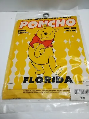 Vintage Disney World Mickey Winnie The Pooh Poncho Youth One Size Fits All Seal • $19.99
