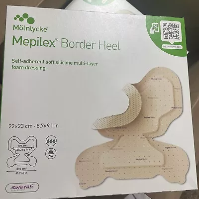 Mepilex Border Heel Dressing 22X23 Cm/8.7X9.1 /10 In Box Brand NEW EXP 2026 • $45