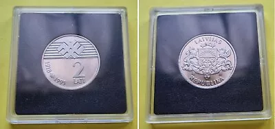 Coin Latvia 75 Anniversary Lettonia Latvijas Valsts 75 Gadi 2 Lati 1993 Proof #1 • $37.34