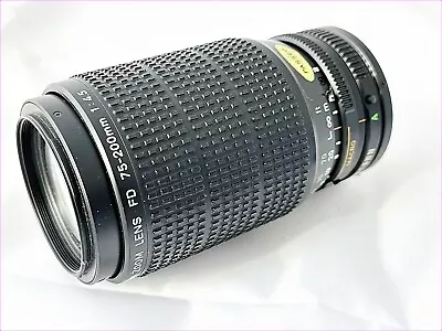 Canon FD 75-200mm F/4.5 MF  Macro Zoom Lens  Crystal Clear Optics Mint Condition • £45