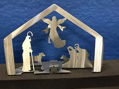 Aluminum Sondra Gerber Metal Petal Art Signed Table Top Nativity Scene 18 X 10  • $49.99