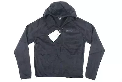 Marmot Black Large Orsa Polartec Wool Blend Half Zip Pullover Hoodie Sweater New • $428.39