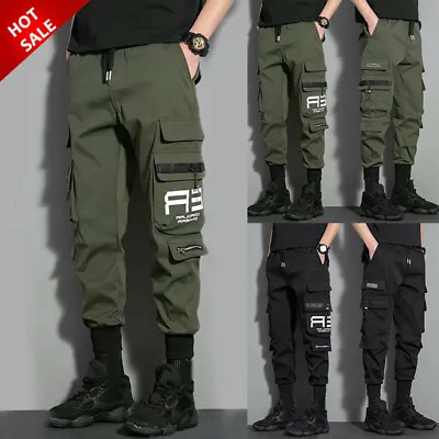 Men's Cargo Pants Hip Hop Streetwear Joggers Trousers Sweatpants Techwear Pants⚝ • $14.09