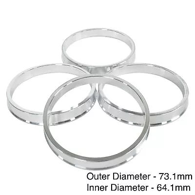 SET OF 4 HUB CENTRIC HUBCENTRIC ALUMINUM RINGS 73.1mm - 64.1mm 73 64.10 • $8.53