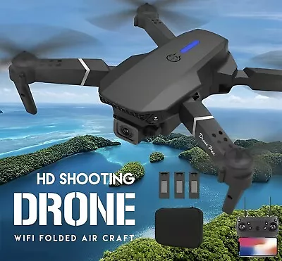E88 RC Drone WIFI With HD Dual Camera RC Foldable Mini Quadcopter Helicopter • $60