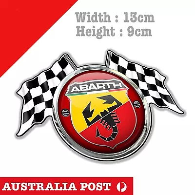 Abarth Logo  Fiat Abarth Turbo Racing Flags Logo Abarth Logo Sticker • $6.95