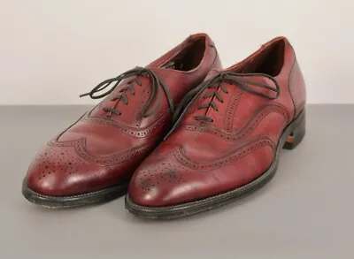 Men's VTG 70s 80s Foot-So-Port Wing Tips Lace Up Shoes Sz 9.5 E/C 1970s 1980s • $49.99