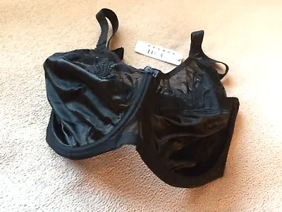 Elomi  34K (H) Black Caitlyn  FULL CUP Side Support  Underwire Bra #8030 NWT • $42.95