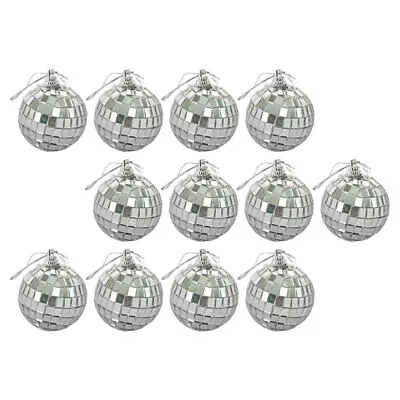  18 Pcs Christmas Mirror Ball Glass Ornaments Lamp Disco Decorations • £17.85