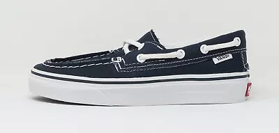 Vans Women Canvas Zapato Del Barco Navy True White 0XC3NWD Shoes Sneakers • $40