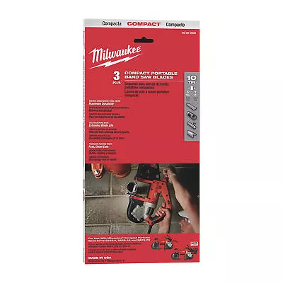 Milwaukee Replacement Compact Band Saw Blades 3-Pk. 10 TPI Model# 48-39-0509 • $21.97