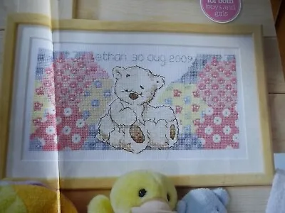 ** Lickle Ted Birth Sampler  ** Cross Stitch Chart By Dmc  ** • £1.10