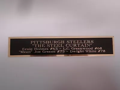 Pittsburgh Steelers Steel Curtain Nameplate For A Football Case / Photo 1.5 X 6 • $6.50